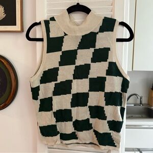 Fashion Brand Company Mock Neck Sleeveless Sweater